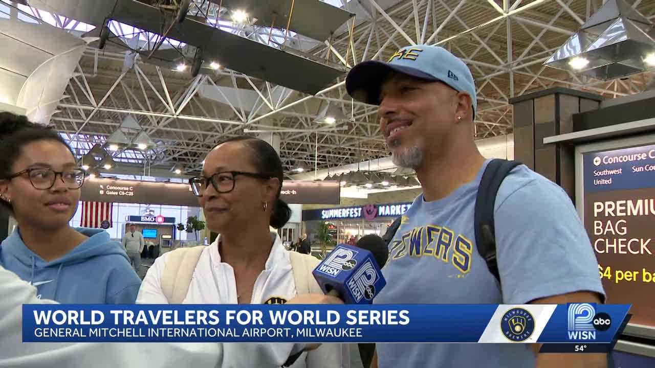 'Traveled for ... 24 hours': Fans travel from across the world for the World Series — WISN 12 Milwaukee, Round Rock Sports news